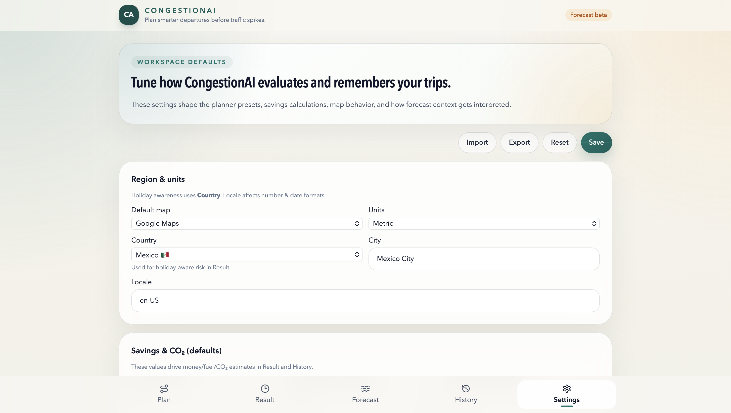 CongestionAI forecast and heatmap visualization