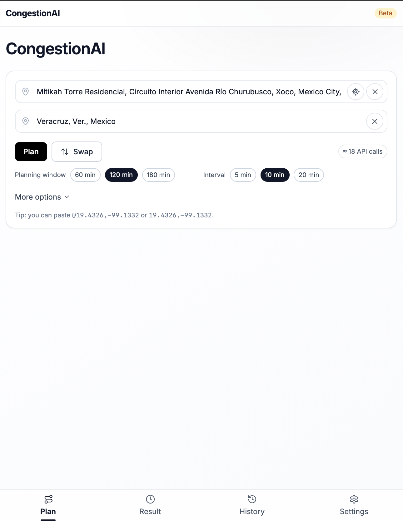 CongestionAI network planning and route visualization