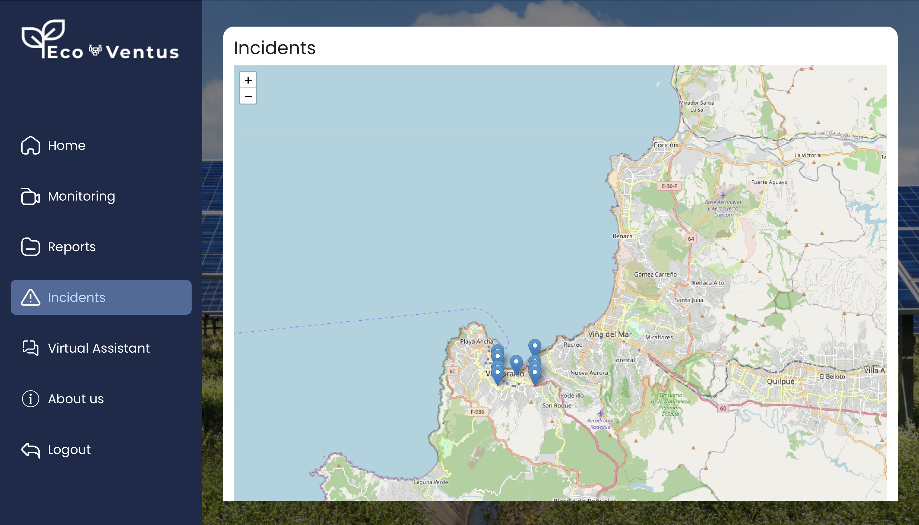 EcoVentus incident detection and emergency response interface