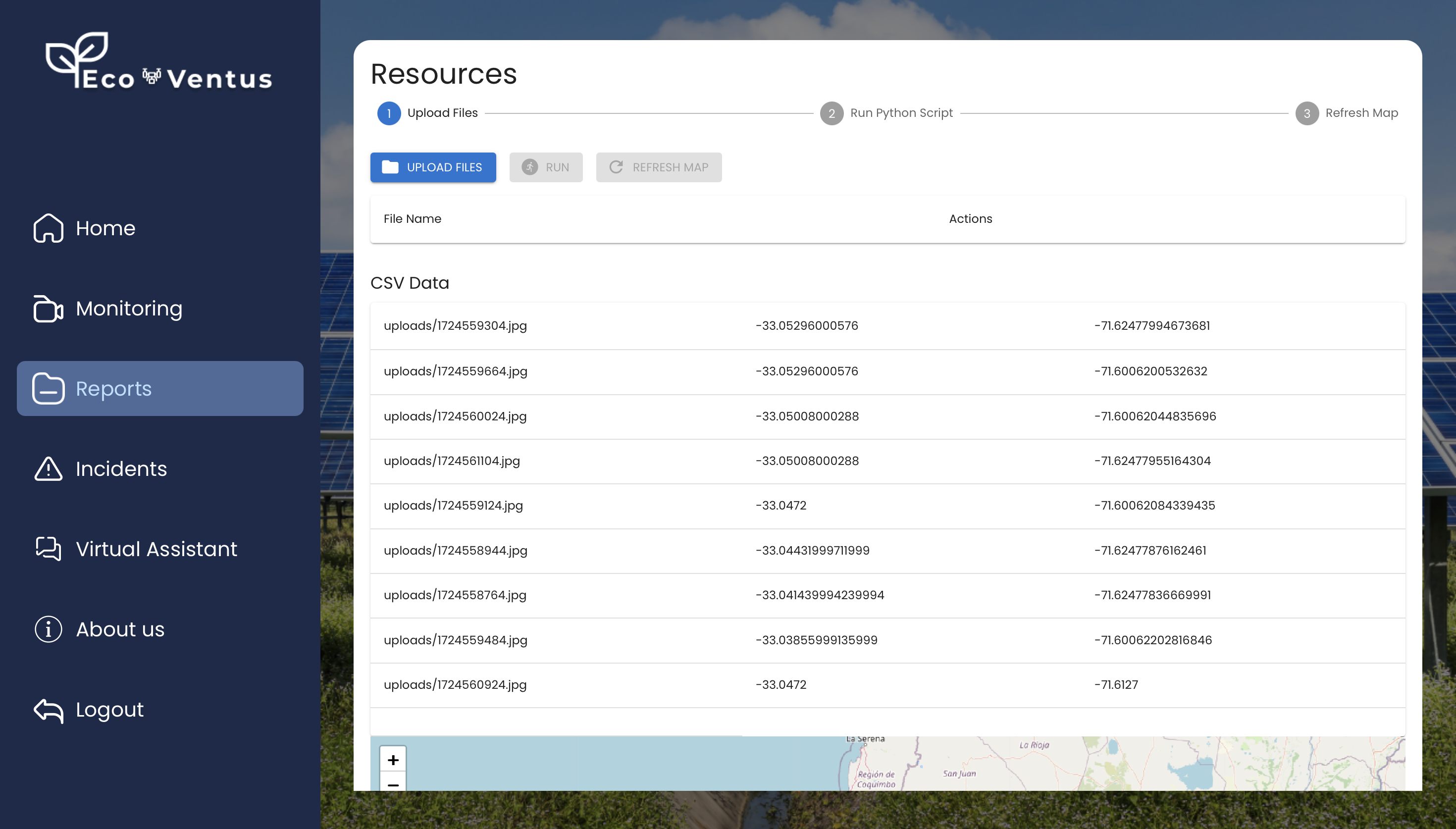 EcoVentus detailed reports and analytics for mission outcomes