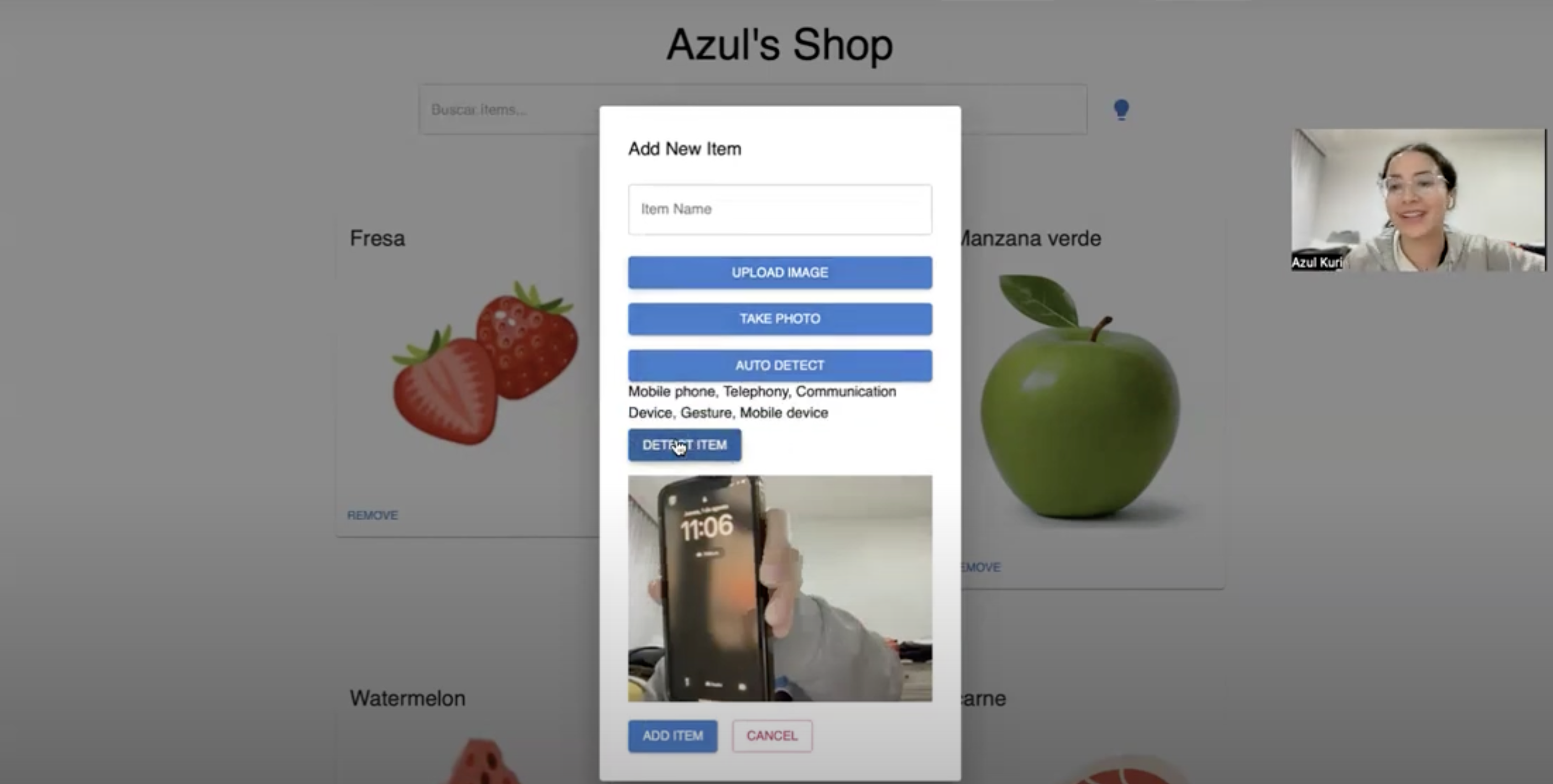 Inventory app - recipe suggestions