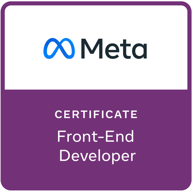 Meta Front-End Developer badge